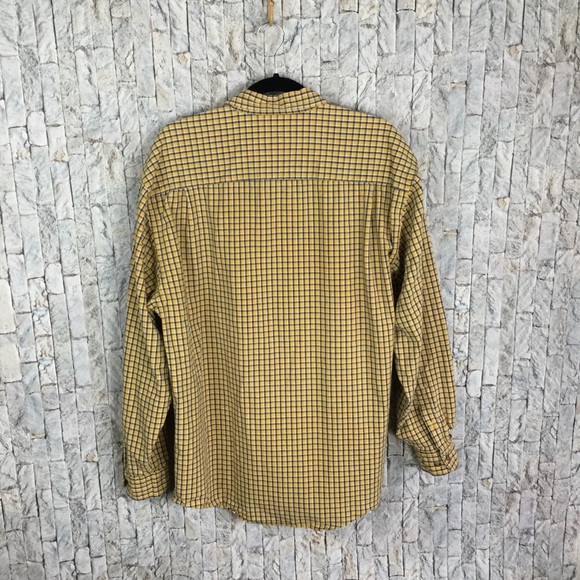 Eddie Bauer long-sleeved blue/yellow checked shirt - Picture 2 of 4